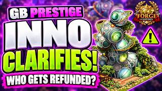 Great Buildings Prestige: INNO Clarifies Migration & Refunds | Forge of Empires