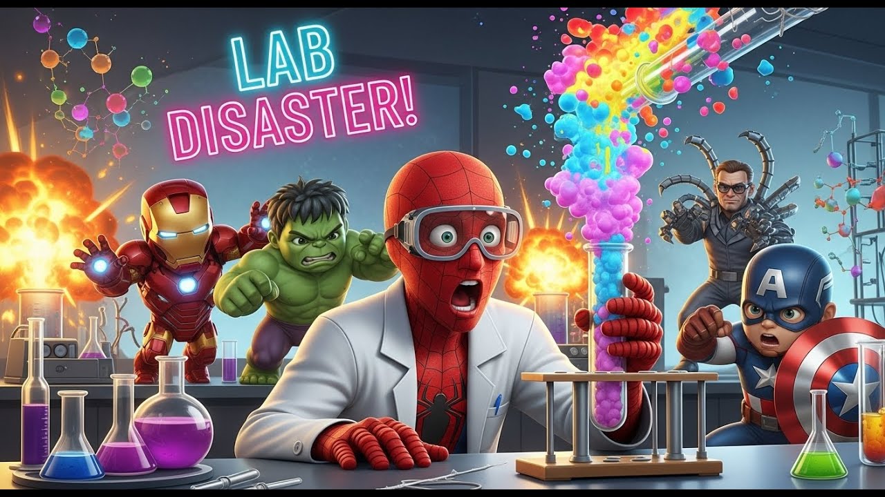 SPIDEY'S SCIENCE LAB DISASTER TURNS HEROES INTO KIDS! 👶 | Marvel's Spidey Science Experiment 👨‍🔬