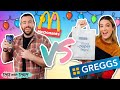 WHO HAS THE BEST FESTIVE MENU?! GREGG'S VS MCDONALDS?! 🎄