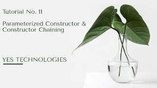 Parameterized Constructor and Constructor Chaining