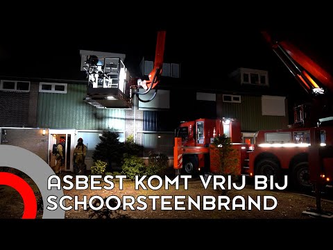 Schoorsteenbrand in Geldrop, beperkte hoeveelheid asbest vrijgekomen