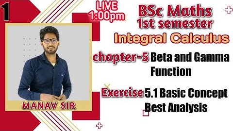 2nd Book integral Calculus | chapter 5 Beta and Gamma function | Exercise 5.1 Basic Concept | Bsc