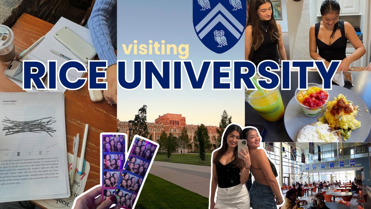 Visiting Rice University | campus tour, traditions, dining hall food, exploring Houston