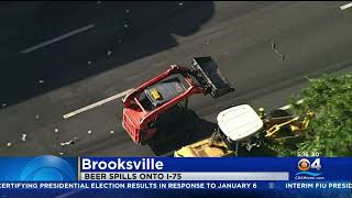 Truck Crashes And Spills Beer On North Florida Highway