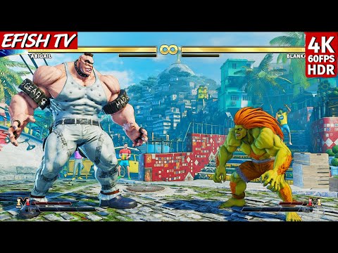 Abigail vs Blanka (Hardest AI) - Street Fighter V | 4K 60FPS HDR