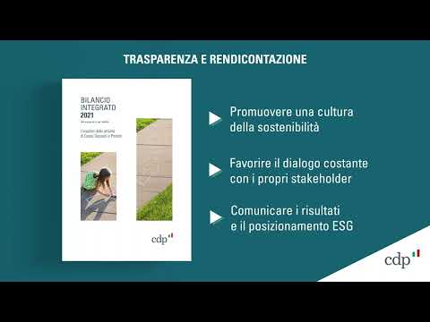 Il Framework di #Sostenibilità di Cassa Depositi e Prestiti