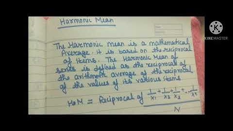 part - 1 what is harmonic mean individual series, discrete series and continuous series