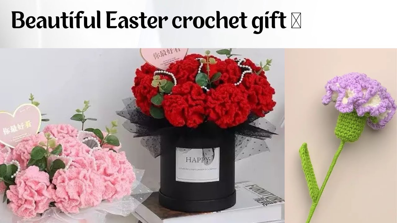 How to crochet flowers || Step by step crochet carnation flowers tutorials