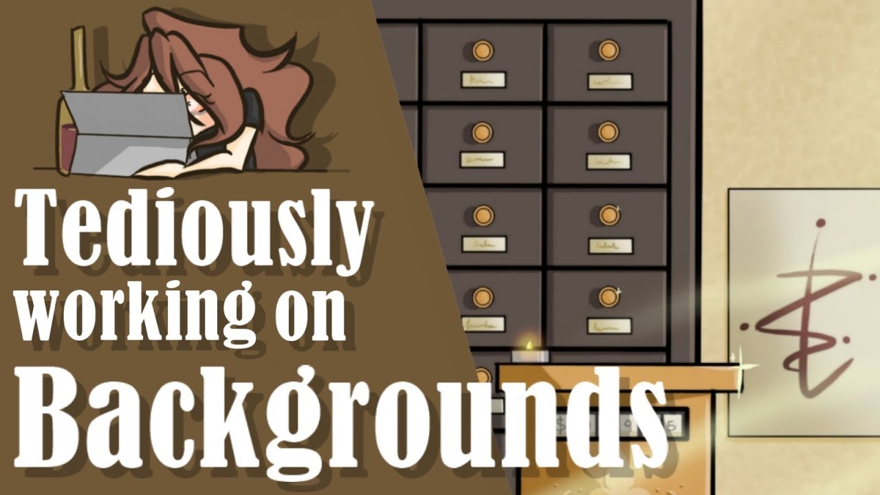 Working on backgrounds!!!!! (slow day at the shop speedpaint)