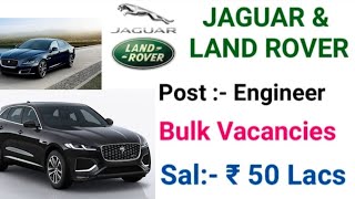 Sports Performance Jaguar & Land Rover Bulk Hiring for Engineers with Handsome Salary Package I Mechanical Jobs in UK