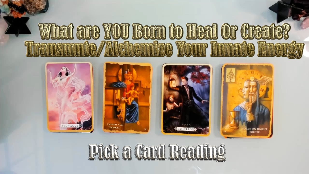 WHAT WERE YOU BORN TO HEAL OR CREATE? 😇🌟🌹🌱 TRANSMUTE, ALCHEMIZE AND GROUND YOUR POWER.  PICK A CARD