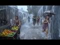 EXTREME WEATHER INDONESIA 🌧️⚡ Heavy Rain & Strong Winds in Rural Areas | Sleep Instantly Tonight