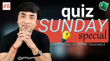 QUIZ SUNDAY #8 | LIVE Interactive Excel Quiz Questions with Answers
