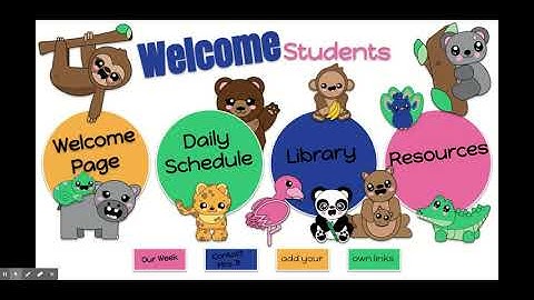 Digital Teacher Planner for Google Slides / Weekly Daily Schedule / Distance Learning: Zoo Animals