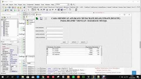 cara membuat aplikasi database CRUD create, Read, update, delete di Delphi 7 dengan Zeos