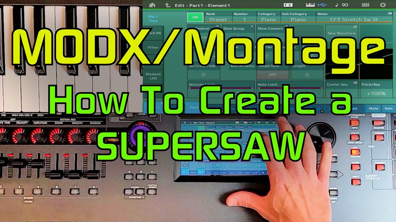 Как создать патч SUPERSAW на Yamaha MODX, Montage и MODX+