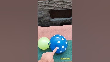 🟢🔵🔴 Experiment: will this water balloon explode if it rolls down from a tall building?💥🎈#shorts