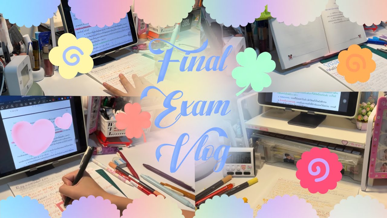 Final exam vlog🍀 | one day miracle😭, กิน, เรียน