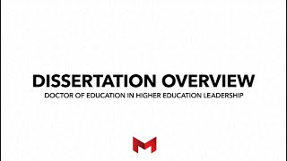 Dissertation Overview | Maryville Online EdD