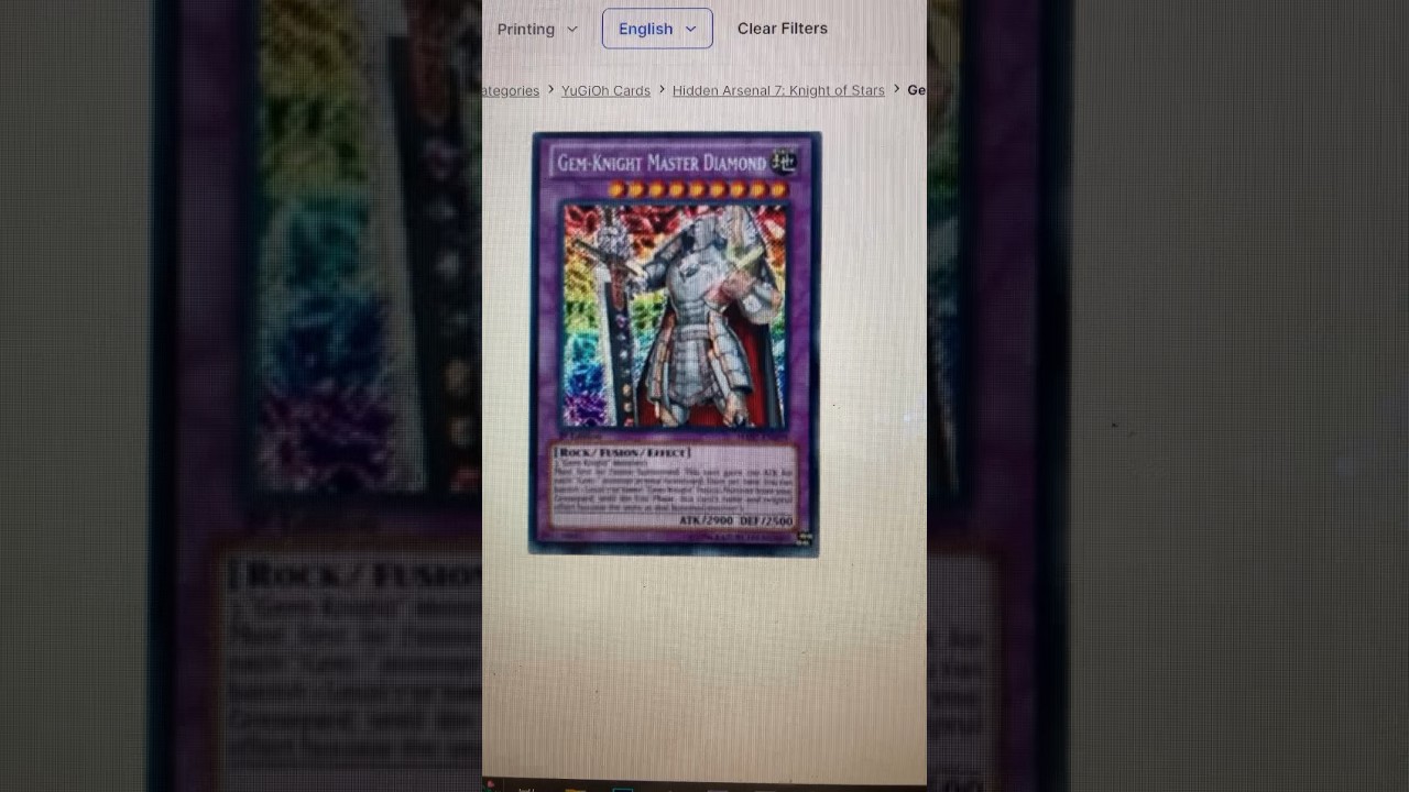 Gem-Knight Master Diamond | Yu-Gi-Oh cards to 3