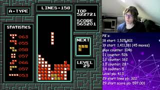 My first 29 start 600k and 700k! - NES Tetris