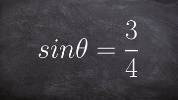 Evaluate trig functions using a right triangle and given the sin