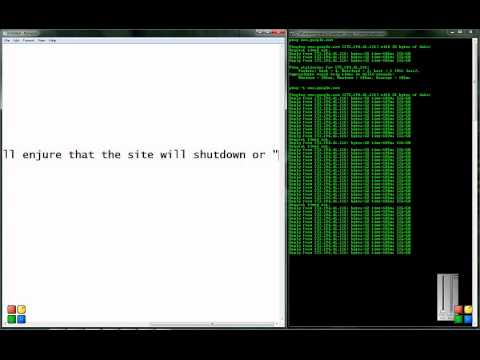 how to ping a website to crash it with cmd