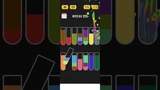 Water sort color puzzle game level 205 solution ios apk screenshot 2