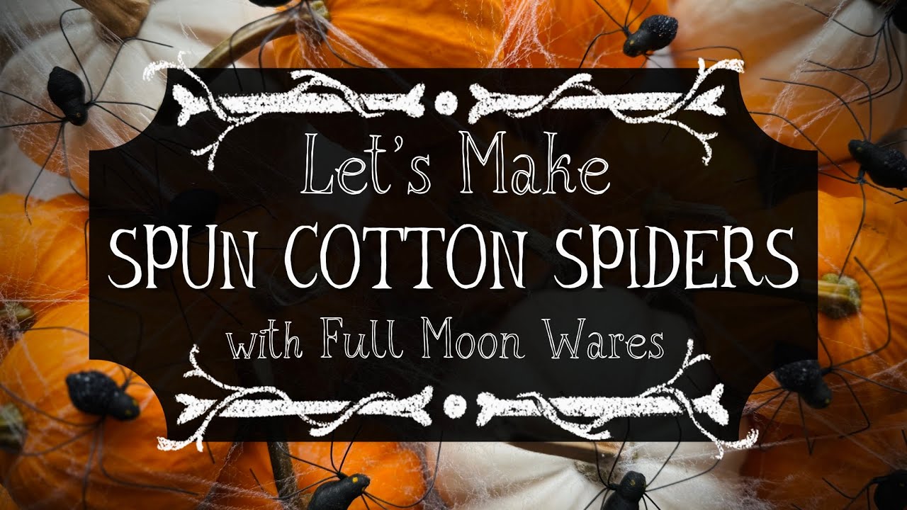 "Let's Make Spun Cotton Spiders" | Easy DIY Halloween Craft Tutorial: Make Vintage Halloween Decor