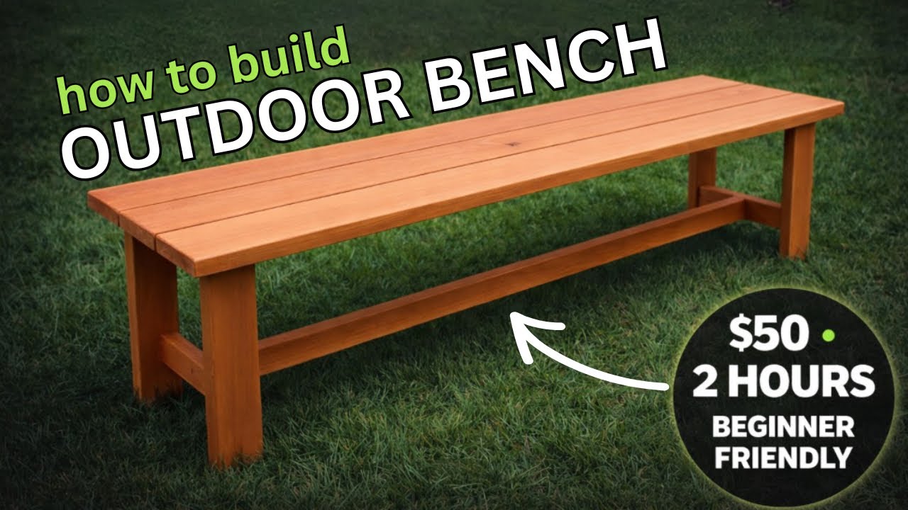 How to Build an Easy DIY Outdoor Bench (Under $50)