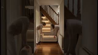 Empty Under Stairs Space Turned Luxury Storage