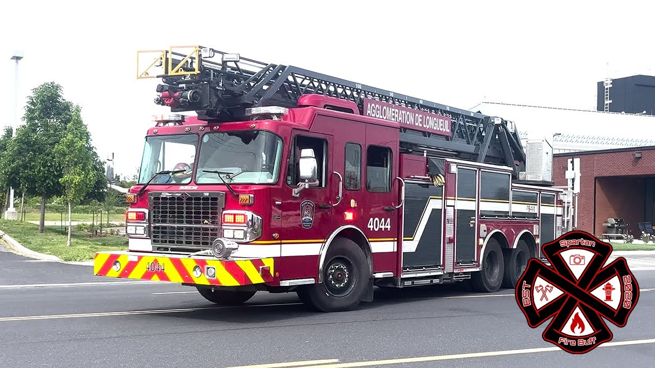 [TONES] Brossard l SSIAL quint 4044 responding to fire alarm activation