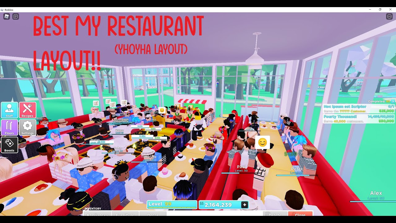 Best My Restaurant Layout Yhoyha Layout Youtube - my restaurant roblox layout