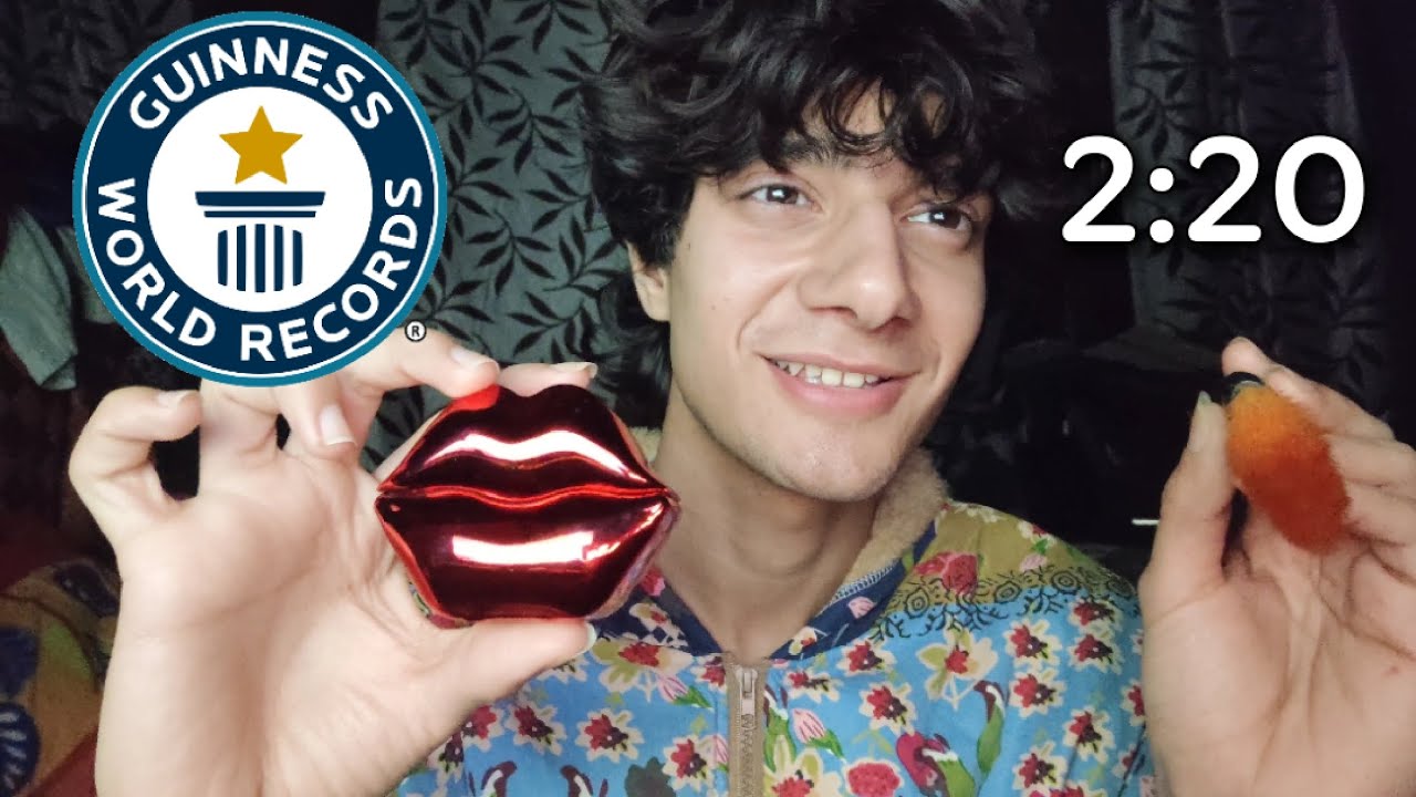 ASMR 200 TRIGGERS in 2:20 - WORLD RECORD - YouTube