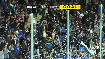 GOAL: Late flying volley, Alan Gordon ties it for the San Jose Earthquakes