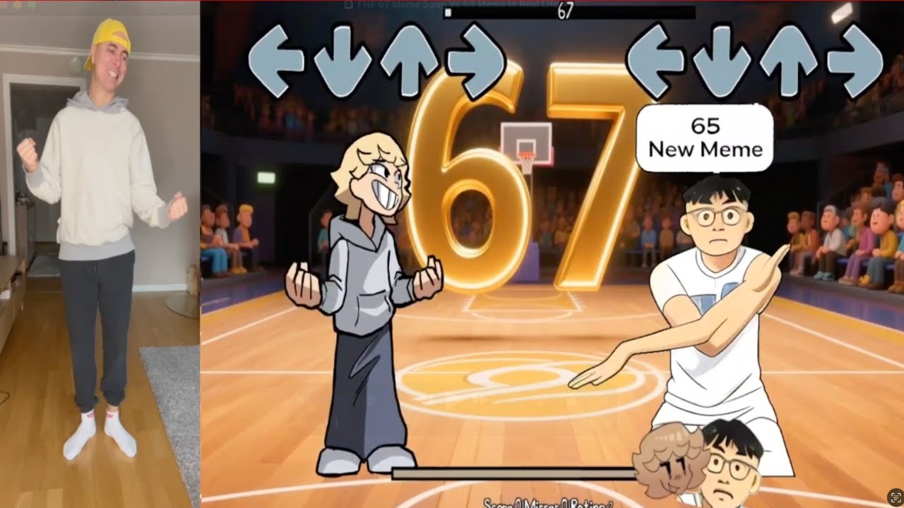 Мем-песня FNF 67 против мема 56 в реальной жизни