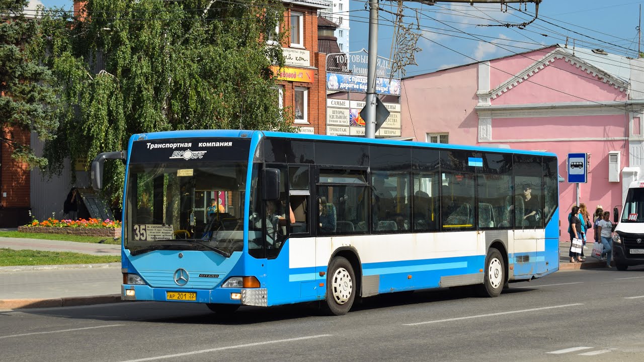 Автобус Mercedes-Benz O530 Citaro (АР 201 22). Покатушки по Барнаулу/ Mercedes-Benz O530 Bus. Reise.