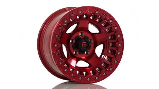 D117 Warp Beadlock Wheel by Fuel Off-Road - Candy Red - 17x9