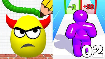 Draw To Smash Lv 47-78 vs Tall Man Run Lv 1-16 : All Level Gameplay Walkthrough Android.iOs