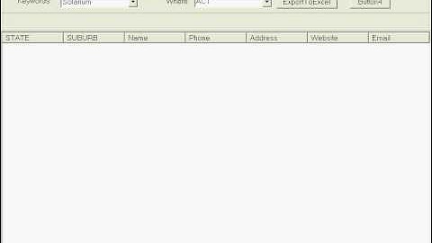 scrap listings from Yellowpages.com.au into Excel
