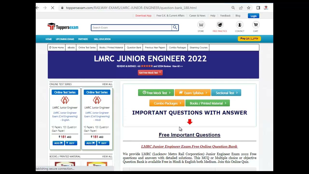 Best Books For LMRC JUNIOR ENGINEER 2022 | Previous Year Paper | Important MCQ | Printed Material