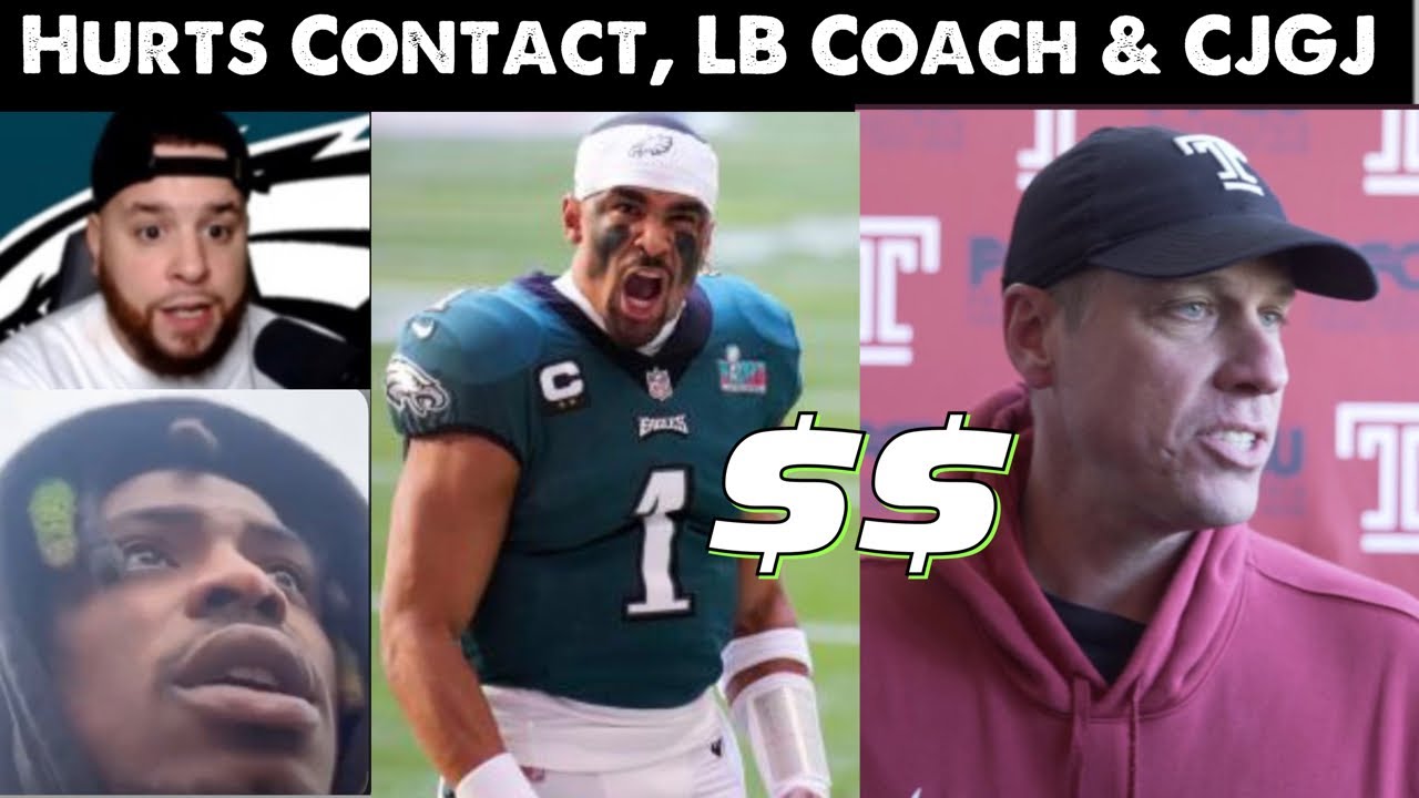Eagles Hire New LB Coach!! Jalen Hurts Projected NEW CONTRACT! Ryan Clark Said Eagles need CJGJ!!