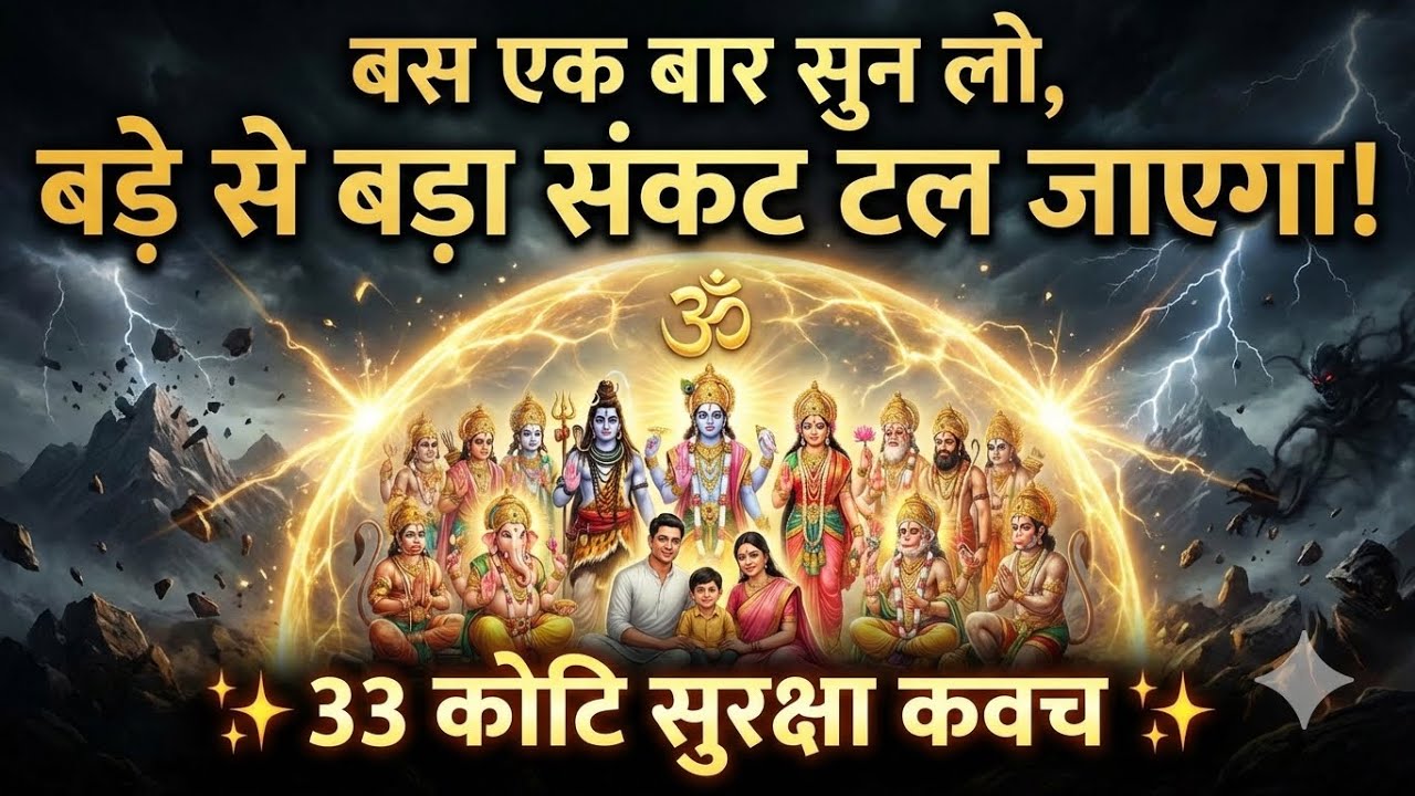 बस एक बार सुन लो, बड़े से बड़ा संकट टल जाएगा! 33 कोटि सुरक्षा कवच ✨