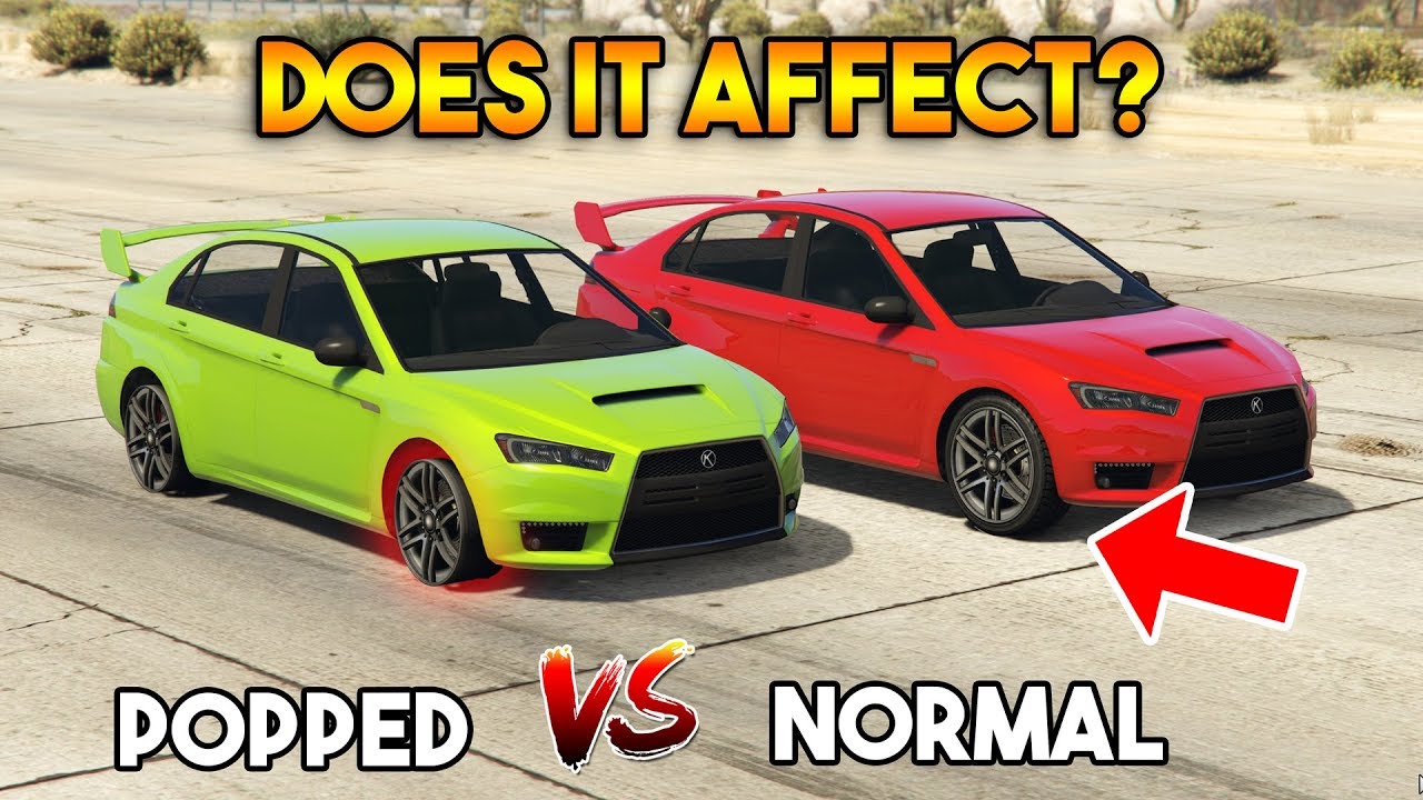 GTA 5 ONLINE POPPED TIRES VS NORMAL TIRES (DOES IT AFEFCT?) YouTube