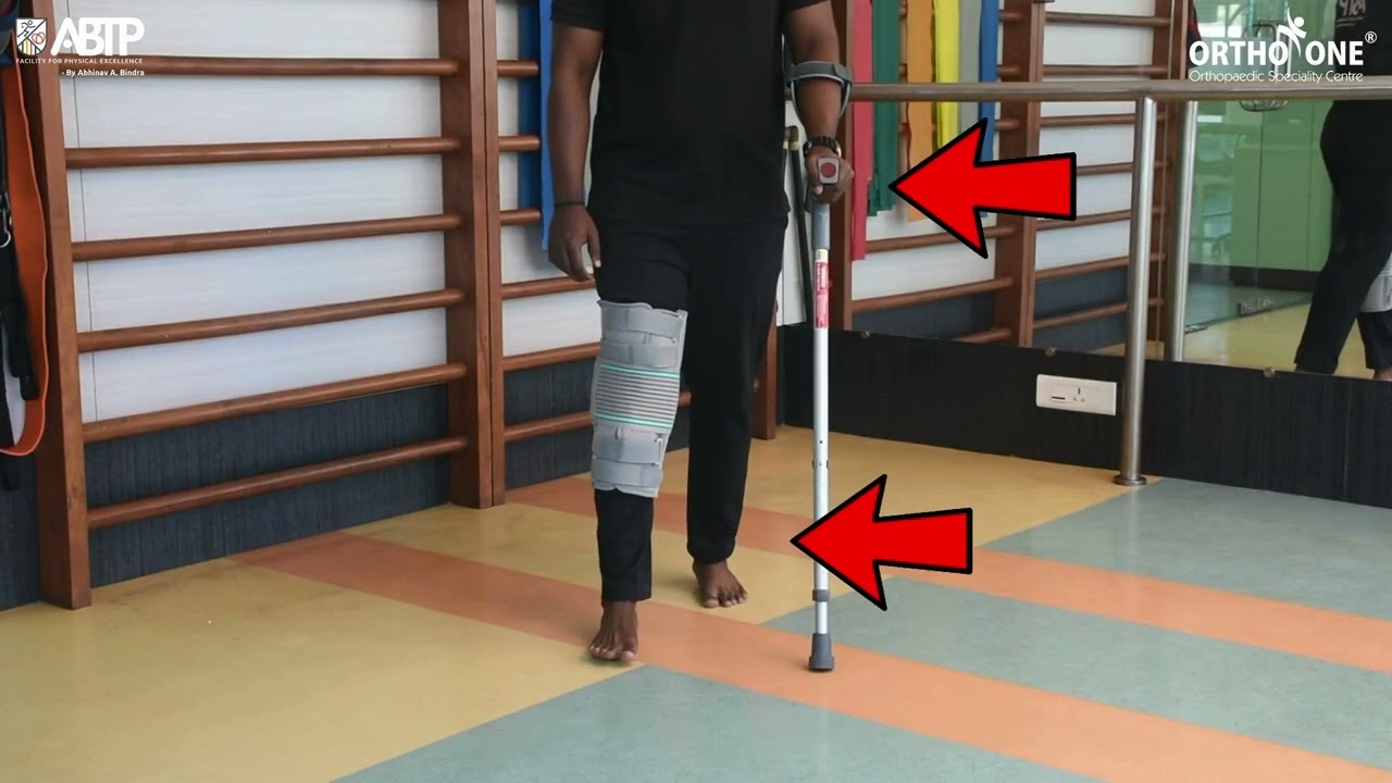 Rehab Guide How to Start Walking with One Crutch in the Partial Weight Bearing Phase (tamil)