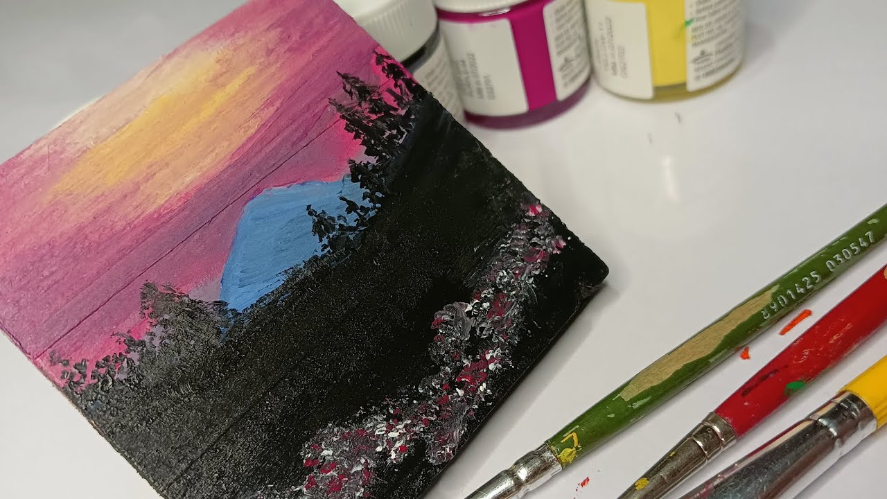 Easy Acrylic Painting / Acrylic Painting For Beginners #art #trending #painting #youtube - YouTube