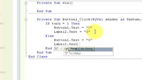 Tic Tac Toe Tutorial Visual Basic 2008 : Part 1