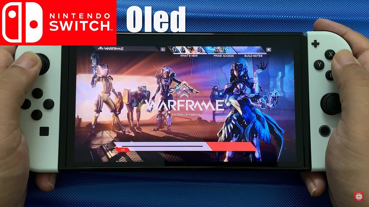 Nintendo Switch Oled Warframe Gameplay handheld