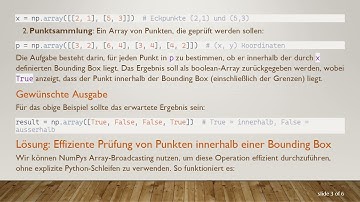 Bestimmen, ob viele Punkte in einem Bounding Box mit Python und NumPy liegen