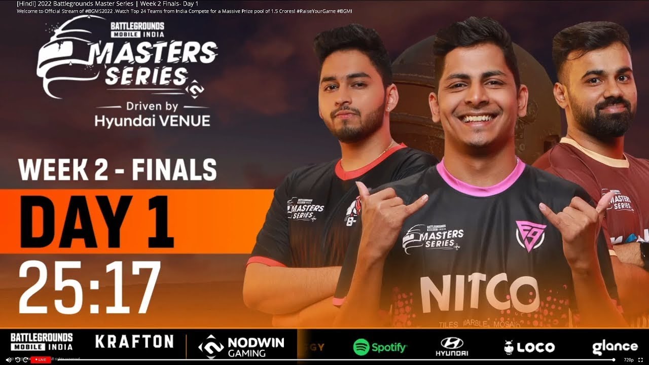 BGMI MASTER SERIES LIVE BGMI LAN EVENT LIVE SOUL GODL NODWIN 